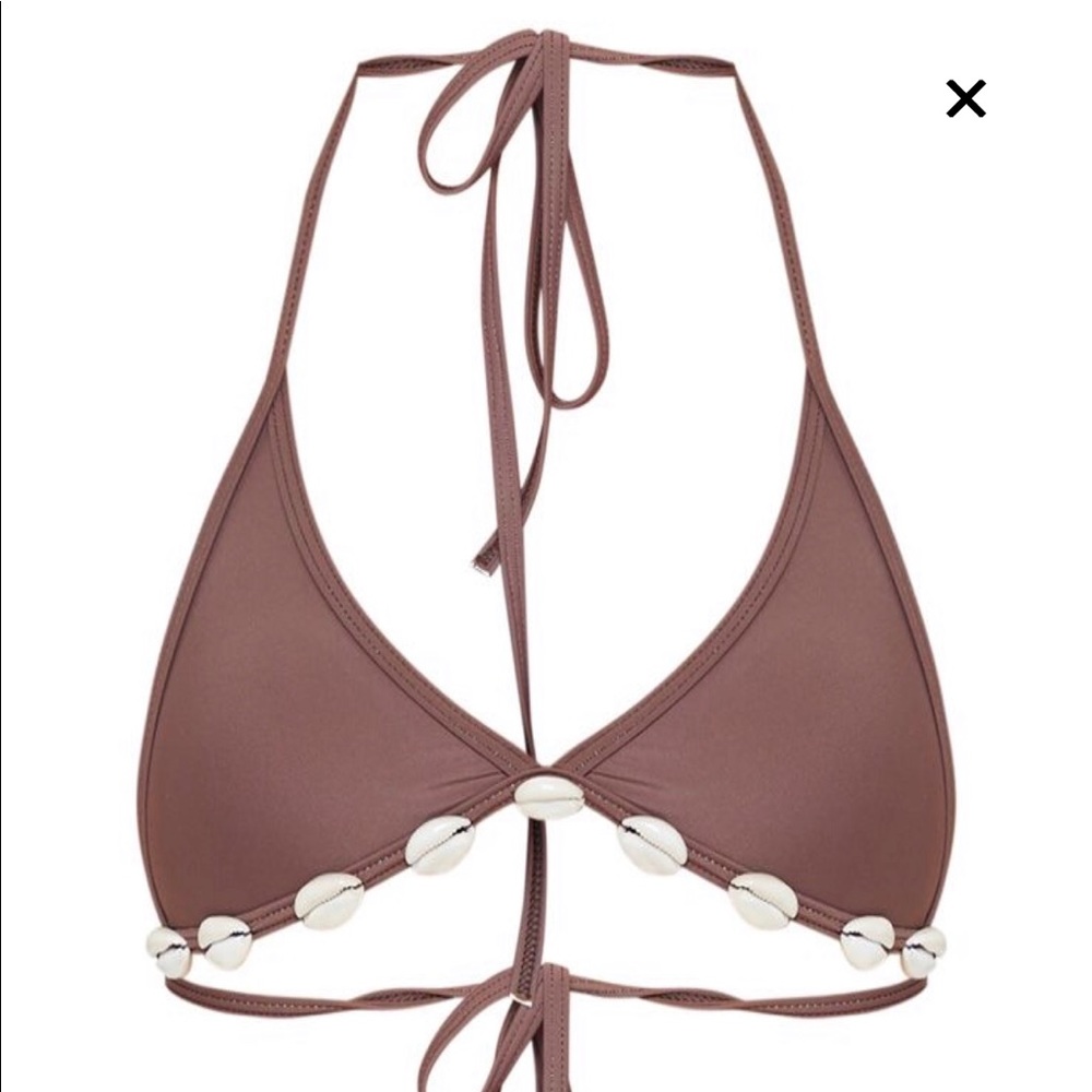 Shell Trim Bikini Top